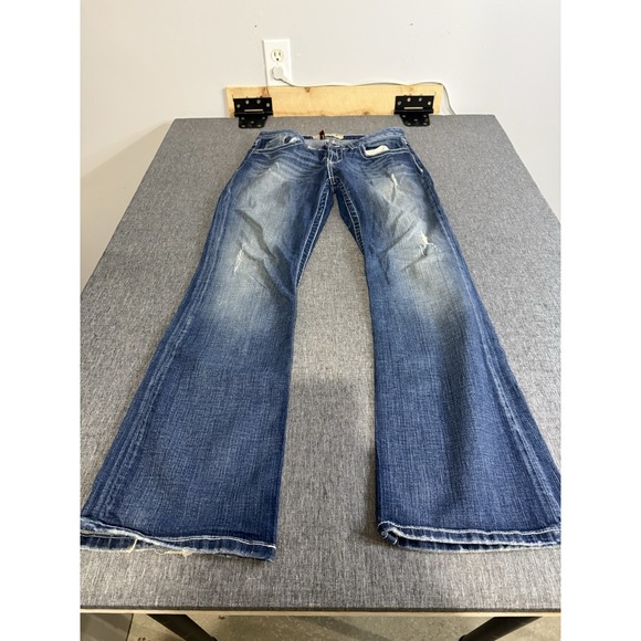 Buckle Denim - BKE Buckle Kate Stretch Distressed Bedazzled Pockets Low Rise Women Jeans Sz 28
